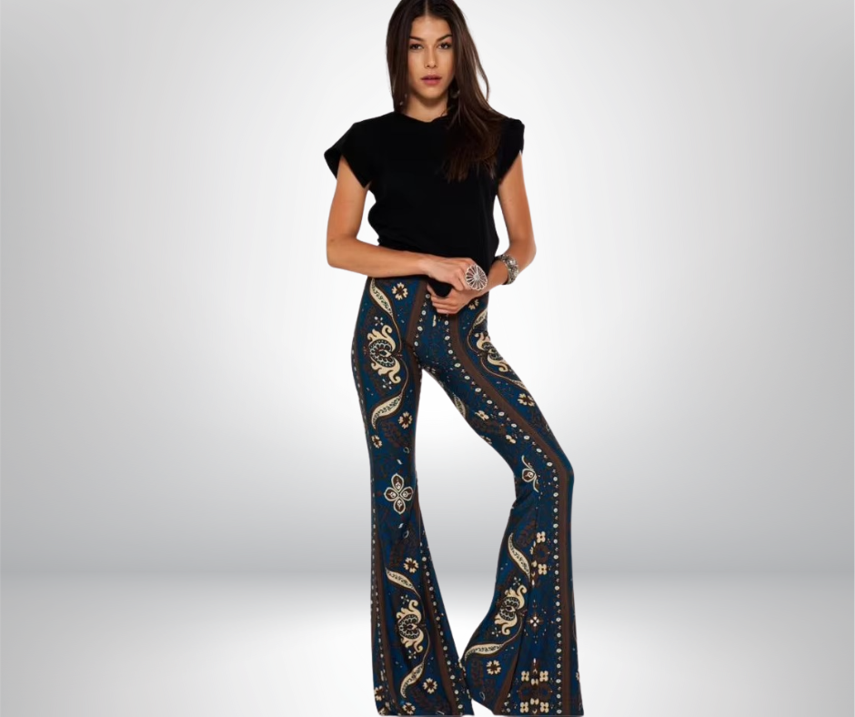 Midnight Mirage™ | Flared Pants - Deep Blue