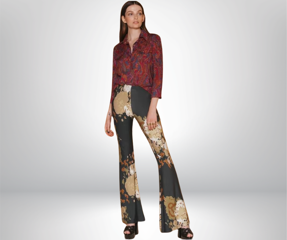 Autumn Garden™ | Flared Pants – Vintage Grey