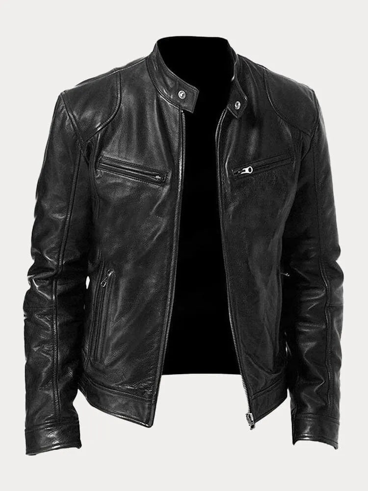 Victor Heren Casual Lederjas