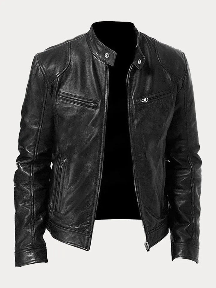 Victor Heren Casual Lederjas